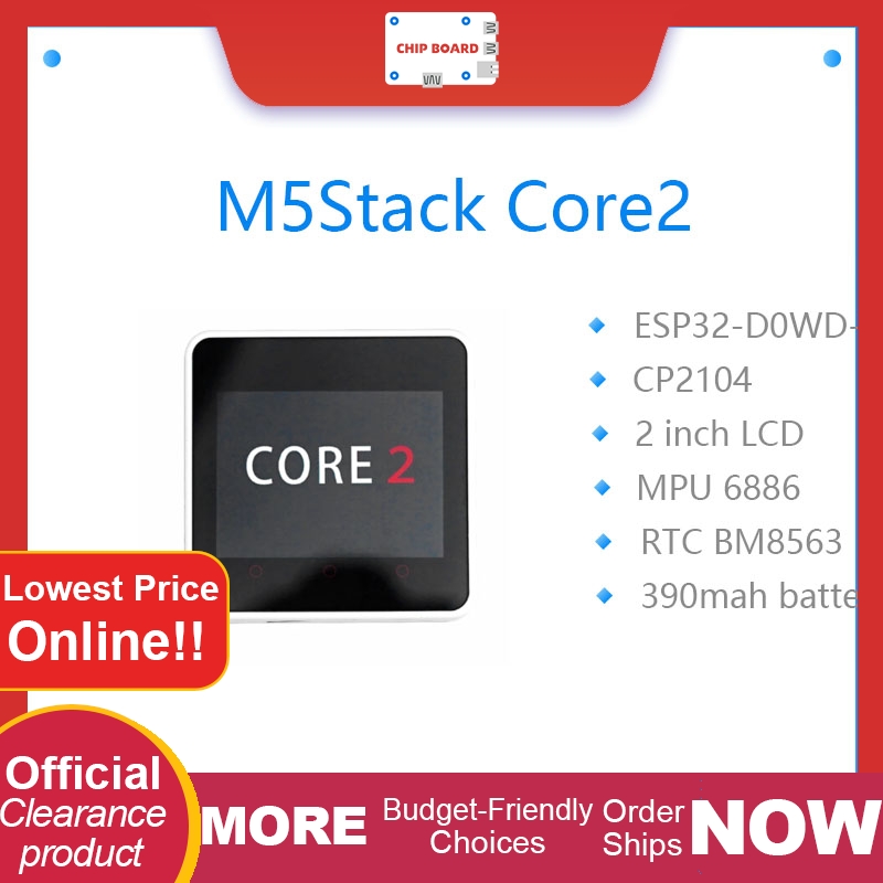 M5Stack Core2 - M5Stack Core2 ESP32 IoT ontwikkelkit: D0WDQ6-V3-controller