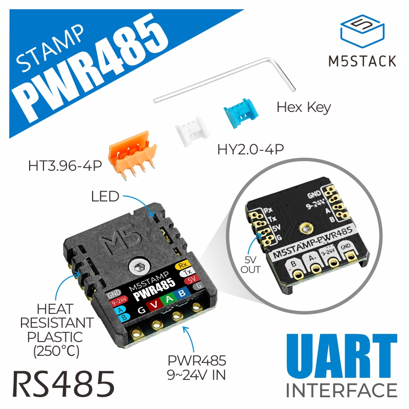 M5Stack - M5Stack officiële M5Stamp RS485-module