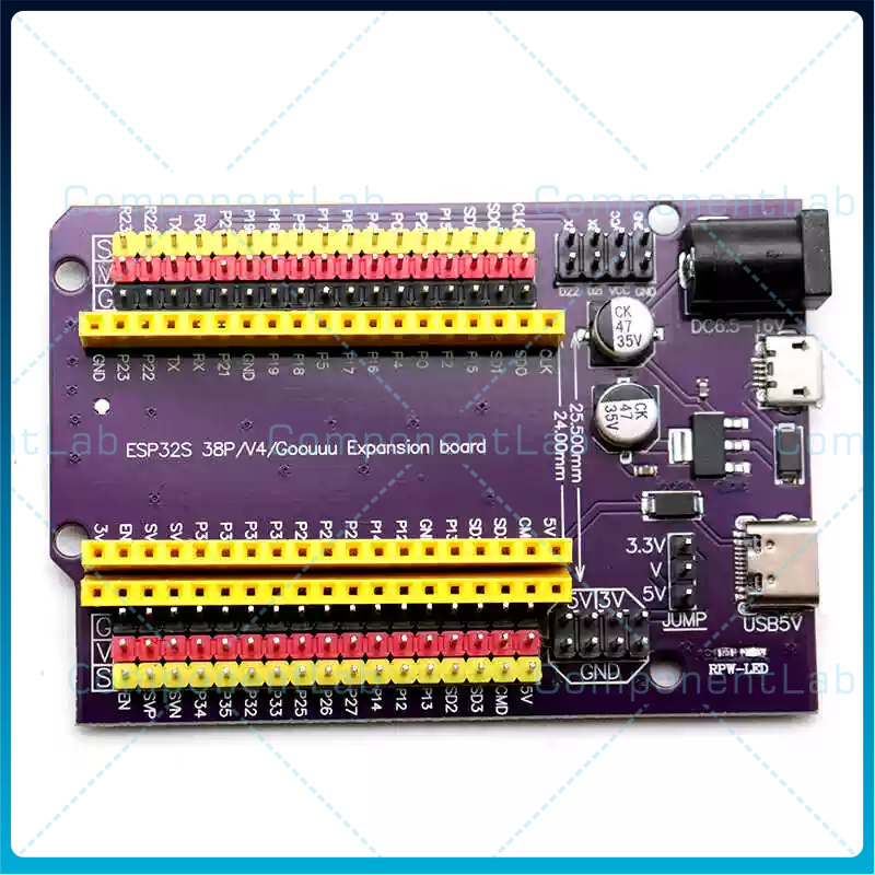 Nodemcu 32S - 5-15 stuks ESP32S3 38-pins paarse uitbreidingskaart