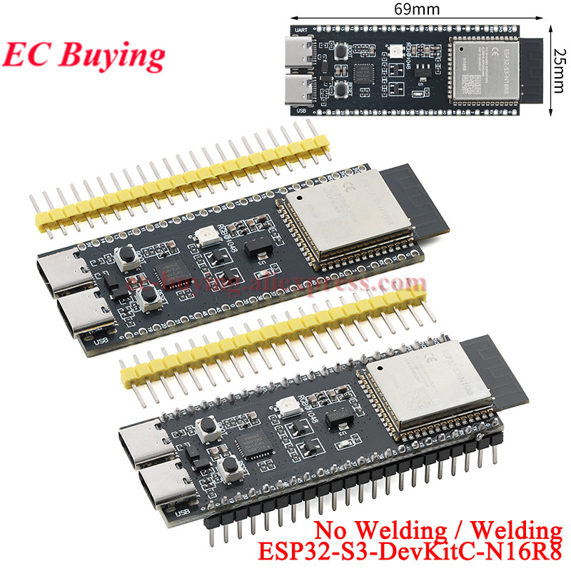 Esp32 S3 Devkitc 1 - ESP32-S3-DevKitC-N16R8 ESP32S3 1-N16R8 WiFi Wi-Fi Bluetooth-compatibel