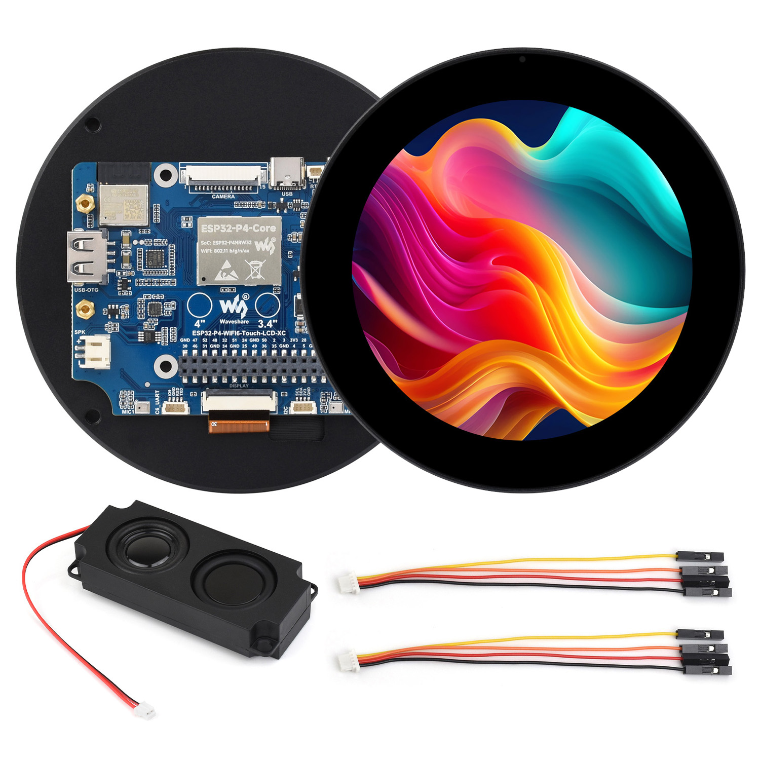 Doit Esp32 - ESP32-P4 3,4/4 inch rond touchscreen-ontwikkelbord, 800×800/720×720