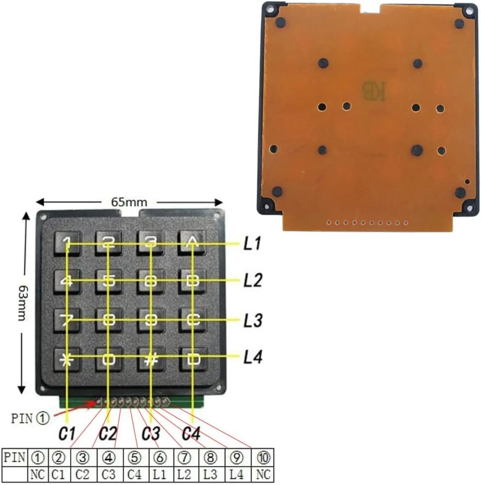 4x4 Matrix Membrane Keypad 16- - Doit Esp32 recensie en prijs