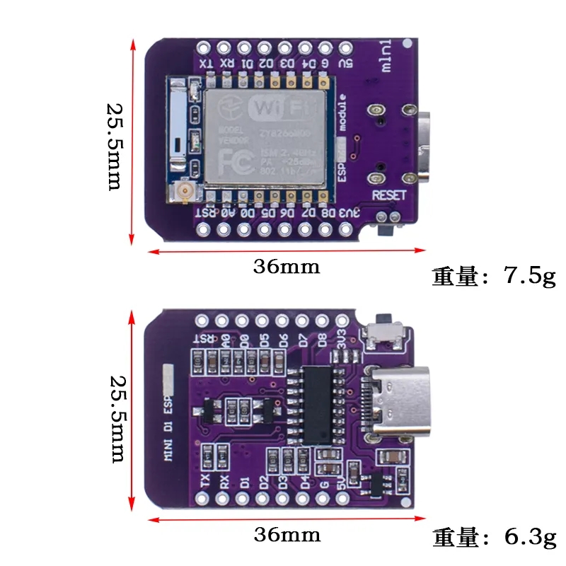 D1 Mini TYPE-C Esp8266 ESP-07/ - Nodemcuv2 recensie en prijs