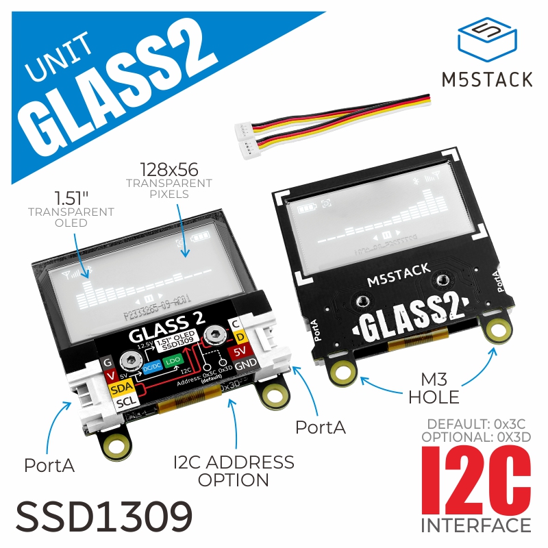 M5Stack officiële Glass2-eenhe - M5Stack Core2 recensie en prijs