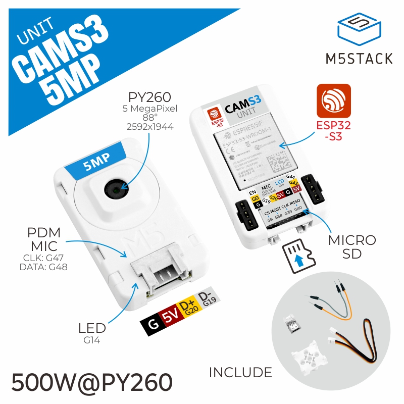 M5Stack officiële eenheid CamS - M5Stack Core2 recensie en prijs