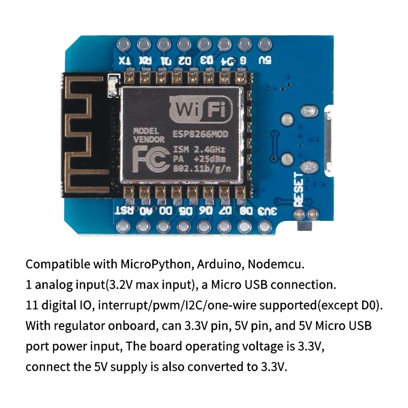 10 stks WeMos D1 Mini Pro V3.0 - D1 Mini Pro recensie en prijs
