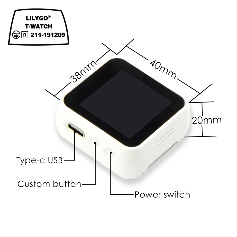 Lilygo®Ttgo T-Horloge Programm - Ttgo T Watch recensie en prijs